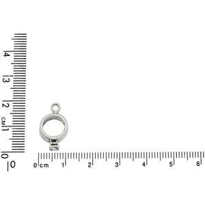 Sterling Silver, 10.6mm Width by 4.6mm Length by 18.4mm Height, Diamond Ring Charm. Quantity Per Pack: 1 Piece.