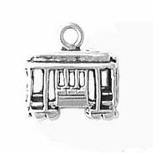 Load image into Gallery viewer, Charms. Sterling Silver, 13.5mm Width by 5.4mm Length by 13.6mm Height, Cable Car Charm. Quantity Per Pack: 1 Piece.
