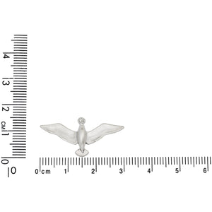 Sterling Silver, 30.8mm Width by 3.5mm Length by 14.9mm Height, Seagull Charm. Quantity Per Pack: 1 Piece.