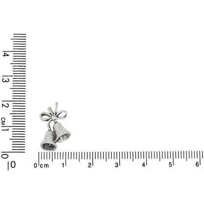 Sterling Silver, 11.7mm Width by 6.3mm Length by 18.6mm Height, Wedding Bells Charm. Quantity Per Pack: 1 Piece.