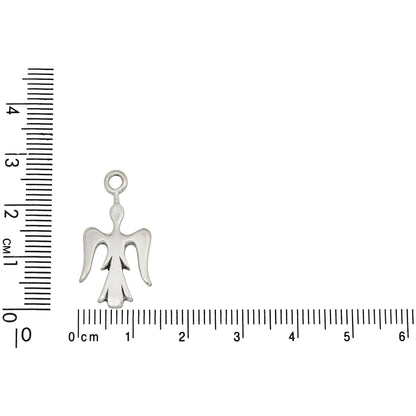 Sterling Silver, 13.2mm Width by 1.4mm Length by 26.6mm Height, Peyote Bird Charm. Quantity Per Pack: 1 Piece.