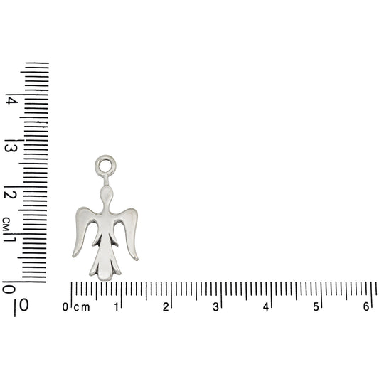 Sterling Silver, 13.2mm Width by 1.4mm Length by 26.6mm Height, Peyote Bird Charm. Quantity Per Pack: 1 Piece.