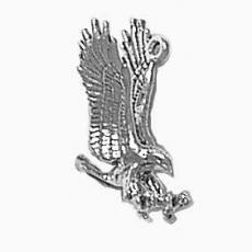 Charms. Sterling Silver, 12.3mm Width by 7.4mm Length by 16.5mm Height, Eagle Charm. Quantity Per Pack: 1 Piece.