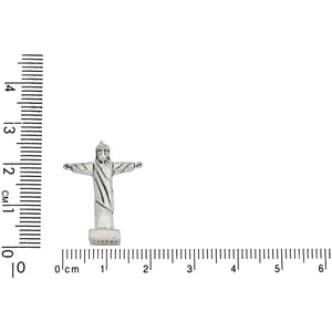 Sterling Silver, 6.9mm Width by 18.5mm Length by 25.0mm Height, Figure of Christ Charm. Quantity Per Pack: 1 Piece.