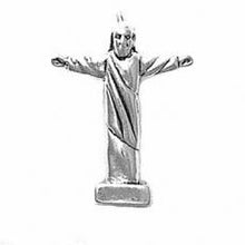 Load image into Gallery viewer, Charms. Sterling Silver, 6.9mm Width by 18.5mm Length by 25.0mm Height, Figure of Christ Charm. Quantity Per Pack: 1 Piece.
