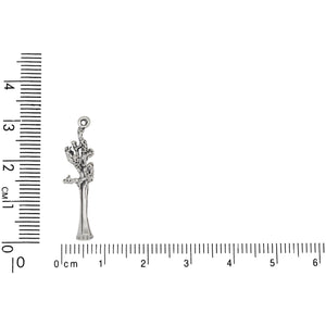 Sterling Silver, 7.0mm Width by 9.1mm Length by 29.9mm Height, Sequoia Charm. Quantity Per Pack: 1 Piece.