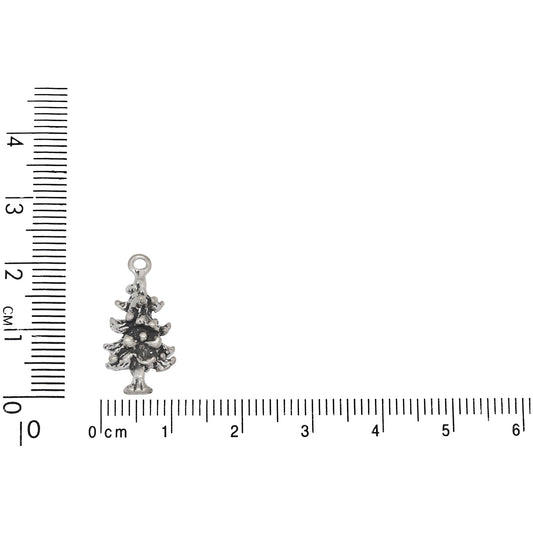 Sterling Silver, 10.2mm Width by 5.9mm Length by 20.8mm Height, Pine Tree Charm. Quantity Per Pack: 1 Piece.