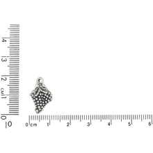 Load image into Gallery viewer, Sterling Silver, 11.1mm Width by 9.1mm Length by 18.2mm Height, Grapes Charm. Quantity Per Pack: 1 Piece.
