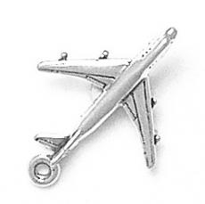 Charms. Sterling Silver, 23.8mm Width by 22.6mm Length by 7.4mm Height, Jet Charm. Quantity Per Pack: 1 Piece.