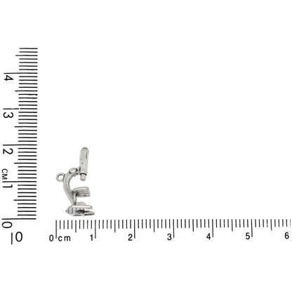 Sterling Silver, 9.1mm Width by 6.1mm Length by 18.4mm Height, Microscope Charm. Quantity Per Pack: 1 Piece.