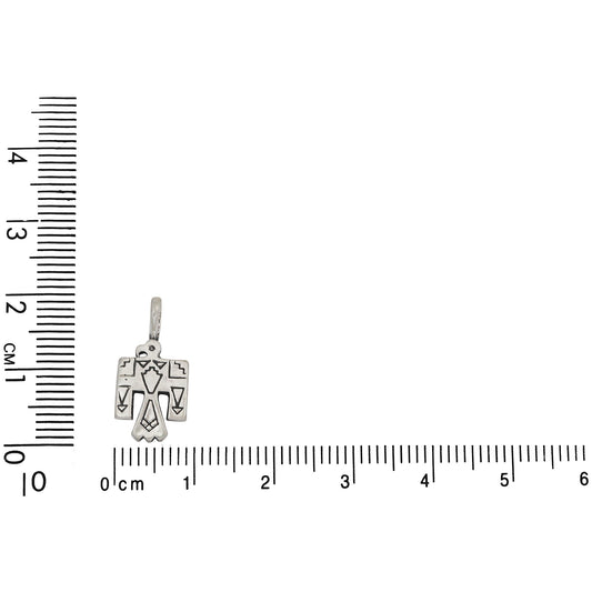Sterling Silver, 9.2mm Width by 4.0mm Length by 18.7mm Height, Thunderbird Pendant. Quantity Per Pack: 1 Piece.
