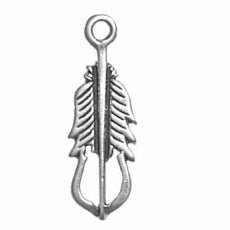 Charms. Sterling Silver, 9.1mm Width by 1.1mm Length by 27.0mm Height, Feather Charm. Quantity Per Pack: 1 Piece. <br/><br/>