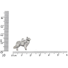 Load image into Gallery viewer, Sterling Silver, 19.1mm Width by 6.8mm Length by 14.7mm Height, Collie Dog Charm. Quantity Per Pack: 1 Piece.
