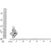 Load image into Gallery viewer, Sterling Silver, 11.5mm Width by 6.5mm Length by 13.1mm Height, Santa&#39;s Sleigh Charm. Quantity Per Pack: 1 Piece.
