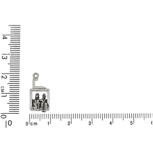 Sterling Silver, 9.7mm Width by 9.6mm Length by 21.6mm Height, Chairlift Charm. Quantity Per Pack: 1 Piece.