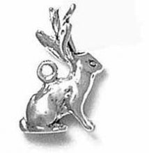 Load image into Gallery viewer, Charms. Sterling Silver, 13.5mm Width by 8.2mm Length by 17.8mm Height, Jack-O-Lope Charm. Quantity Per Pack: 1 Piece.
