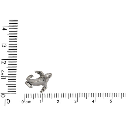 Sterling Silver, 16.0mm Width by 12.3mm Length by 10.2mm Height, Seal Charm. Quantity Per Pack: 1 Piece.