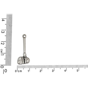 Sterling Silver, 10.3mm Width by 2.5mm Length by 25.8mm Height, Tomahawk Charm. Quantity Per Pack: 1 Piece.