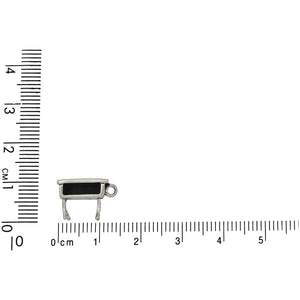 Sterling Silver, 14.7mm Width by 7.8mm Length by 10.0mm Height, School Desk Charm. Quantity Per Pack: 1 Piece.