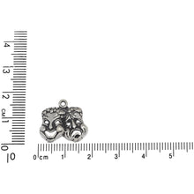 Load image into Gallery viewer, Sterling Silver, 18.3mm Width by 3.9mm Length by 16.4mm Height, Comedy Tragedy Charm. Quantity Per Pack: 1 Piece.
