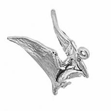 Charms. Sterling Silver, 20.8mm Width by 15.7mm Length by 14.4mm Height, Pterodactyl Charm. Quantity Per Pack: 1 Piece.