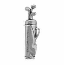 Load image into Gallery viewer, Charms. Sterling Silver, 6.5mm Width by 4.6mm Length by 23.4mm Height, Golf Bag Pendant. Quantity Per Pack: 1 Piece.
