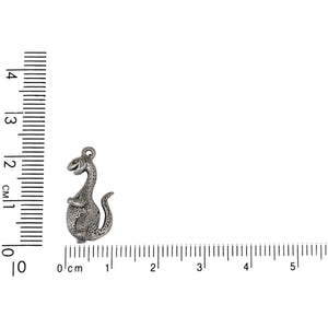 Sterling Silver, 10.2mm Width by 6.1mm Length by 21.8mm Height, Dinosaur Charm. Quantity Per Pack: 1 Piece.