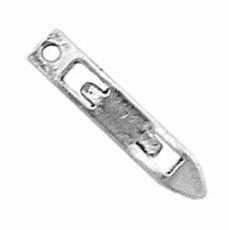 Charms. Sterling Silver, 4.3mm Width by 3.0mm Length by 22.2mm Height, Can Opener Charm. Quantity Per Pack: 1 Piece.