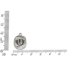 Load image into Gallery viewer, Sterling Silver, 13.8mm Width by 7.6mm Length by 18.5mm Height, Cowboy Hat Charm. Quantity Per Pack: 1 Piece.
