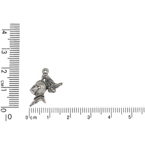 Sterling Silver, 15.5mm Width by 5.7mm Length by 17.7mm Height, Knight Charm. Quantity Per Pack: 1 Piece.