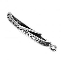 Load image into Gallery viewer, Charms. Sterling Silver, 4.0mm Width by 6.0mm Length by 26.5mm Height, Canoe With Paddle Charm. Quantity Per Pack: 1 Piece.
