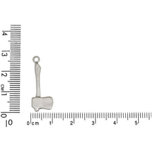 Load image into Gallery viewer, Sterling Silver, 10.0mm Width by 1.8mm Length by 27.0mm Height, Axe Charm. Quantity Per Pack: 1 Piece.
