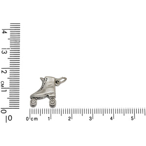 Sterling Silver, 12.8mm Width by 5.1mm Length by 14.5mm Height, Roller Skate Charm. Quantity Per Pack: 1 Piece.