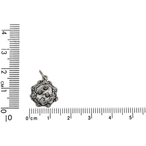 Sterling Silver, 14.1mm Width by 8.9mm Length by 16.0mm Height, Birthday Cake With 3 Candles Charm. Quantity Per Pack: 1 Piece.