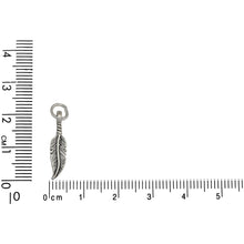 Load image into Gallery viewer, Sterling Silver, 3.8mm Width by 4.9mm Length by 20.5mm Height, Feather Charm. Quantity Per Pack: 1 Piece.
