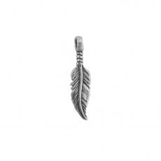 Charms. Sterling Silver, 3.8mm Width by 4.9mm Length by 20.5mm Height, Feather Charm. Quantity Per Pack: 1 Piece.