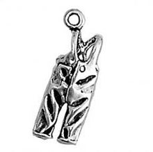 Load image into Gallery viewer, Charms. Sterling Silver, 8.0mm Width by 4.0mm Length by 22.0mm Height, Ski Pants Charm. Quantity Per Pack: 1 Piece.
