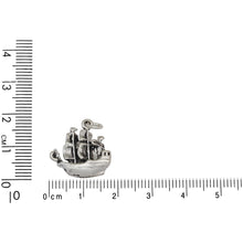 Load image into Gallery viewer, Sterling Silver, 18.0mm Width by 5.6mm Length by 17.6mm Height, Pirate Ship Charm. Quantity Per Pack: 1 Piece.
