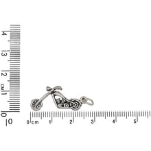 Load image into Gallery viewer, Sterling Silver, 12.2mm Width by 8.4mm Length by 23.6mm Height, Chopper With Long Forks Charm. Quantity Per Pack: 1 Piece.
