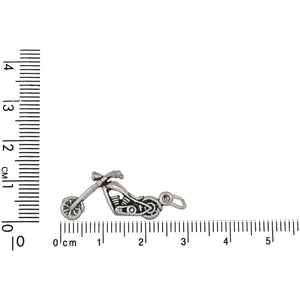 Sterling Silver, 12.2mm Width by 8.4mm Length by 23.6mm Height, Chopper With Long Forks Charm. Quantity Per Pack: 1 Piece.