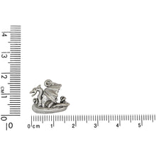 Load image into Gallery viewer, Sterling Silver, 17.0mm Width by 8.9mm Length by 15.4mm Height, Viking Ship Charm. Quantity Per Pack: 1 Piece.
