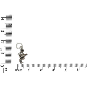 Sterling Silver, 8.2mm Width by 4.1mm Length by 14.7mm Height, Frog With Guitar Charm. Quantity Per Pack: 1 Piece.