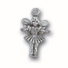 Charms. Sterling Silver, 13.2mm Width by 5.8mm Length by 20.3mm Height, Fairy Charm. Quantity Per Pack: 1 Piece.