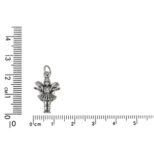 Sterling Silver, 13.2mm Width by 5.8mm Length by 20.3mm Height, Fairy Charm. Quantity Per Pack: 1 Piece.