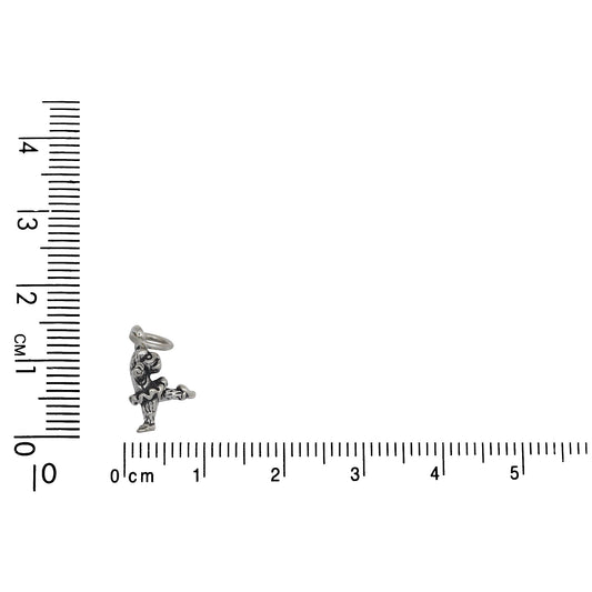 Sterling Silver, 9.5mm Width by 8.8mm Length by 14.0mm Height, Ballerina Bear Charm. Quantity Per Pack: 1 Piece.
