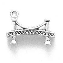 Load image into Gallery viewer, Charms. Sterling Silver, 17.6mm Width by 7.1mm Length by 12.3mm Height, Bridge Charm. Quantity Per Pack: 1 Piece.
