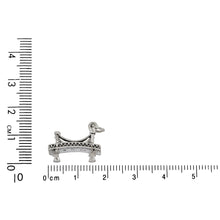 Load image into Gallery viewer, Sterling Silver, 17.6mm Width by 7.1mm Length by 12.3mm Height, Bridge Charm. Quantity Per Pack: 1 Piece.
