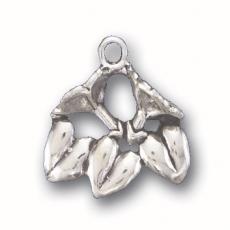 Charms. Sterling Silver, 18.0mm Width by 8.8mm Length by 18.1mm Height, Honeysuckle Charm. Quantity Per Pack: 1 Piece.