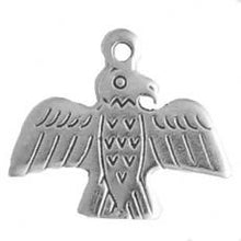 Load image into Gallery viewer, Charms. Sterling Silver, 15.8mm Width by 0.7mm Length by 13.8mm Height, Thunderbird Charm. Quantity Per Pack: 1 Piece.
