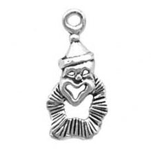 Load image into Gallery viewer, Charms. Sterling Silver, 9.6mm Width by 2.9mm Length by 19.8mm Height, Mardi Gras Clown Charm. Quantity Per Pack: 1 Piece.
